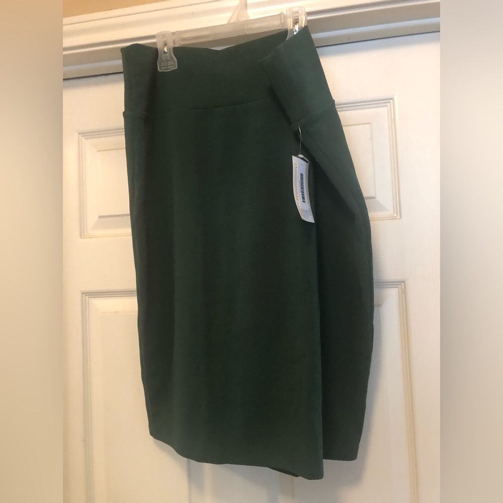 Green mini skirt